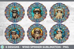 Stained Glass Pekingese Dog Wind Spinner | Sublimation Spinn Product Image 2