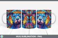 Stained Glass Pit Bull Dog Mug Wrap | Sublimation Coffee Cup Product Image 4