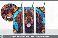 Stained Glass Newfoundland Dog Tumbler | Sublimation 20 oz S Product Image 2