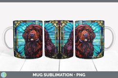 Stained Glass Newfoundland Dog Mug Wrap | Sublimation Coffee Product Image 4