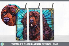 Stained Glass Newfoundland Dog Tumbler | Sublimation 20 oz S Product Image 4