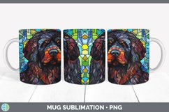 Stained Glass Newfoundland Dog Mug Wrap | Sublimation Coffee Product Image 5