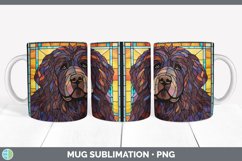 Stained Glass Newfoundland Dog Mug Wrap | Sublimation Coffee Product Image 6