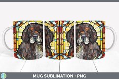 Stained Glass Newfoundland Dog Mug Wrap | Sublimation Coffee Product Image 7