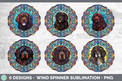 Stained Glass Newfoundland Dog Wind Spinner | Sublimation Sp Product Image 2