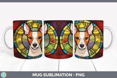 Stained Glass Basenji Dog Mug Wrap | Sublimation Coffee Cup Product Image 3