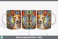 Stained Glass Basenji Dog Mug Wrap | Sublimation Coffee Cup Product Image 4