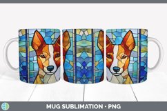 Stained Glass Basenji Dog Mug Wrap | Sublimation Coffee Cup Product Image 5