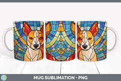 Stained Glass Basenji Dog Mug Wrap | Sublimation Coffee Cup Product Image 6