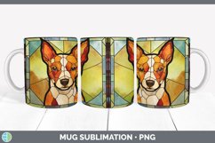 Stained Glass Basenji Dog Mug Wrap | Sublimation Coffee Cup Product Image 7