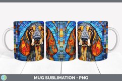 Stained Glass Bluetick Coonhound Dog Mug Wrap | Sublimation Product Image 2