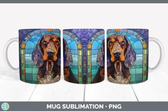 Stained Glass Bluetick Coonhound Dog Mug Wrap | Sublimation Product Image 3