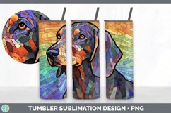 Stained Glass Bluetick Coonhound Dog Tumbler | Sublimation 2 Product Image 4