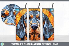 Stained Glass Bluetick Coonhound Dog Tumbler | Sublimation 2 Product Image 6