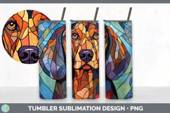 Stained Glass Bluetick Coonhound Dog Tumbler | Sublimation 2 Product Image 7