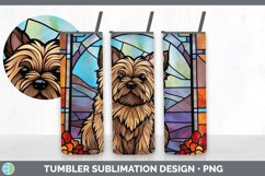 Stained Glass Cairn Terrier Dog Tumbler | Sublimation 20 oz Product Image 2