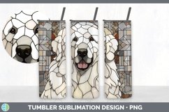 Stained Glass Great Pyrenees Dog Tumbler | Sublimation 20 oz Product Image 3