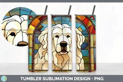 Stained Glass Great Pyrenees Dog Tumbler | Sublimation 20 oz Product Image 4
