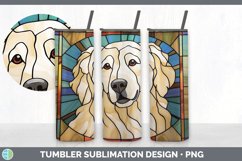 Stained Glass Great Pyrenees Dog Tumbler | Sublimation 20 oz Product Image 5
