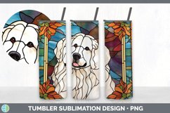 Stained Glass Great Pyrenees Dog Tumbler | Sublimation 20 oz Product Image 6