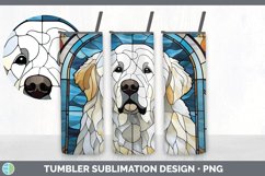 Stained Glass Great Pyrenees Dog Tumbler | Sublimation 20 oz Product Image 7