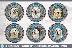 Stained Glass Great Pyrenees Dog Wind Spinner | Sublimation Product Image 2