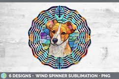 Stained Glass Jack Russell Terrier Dog Wind Spinner | Sublim Product Image 3