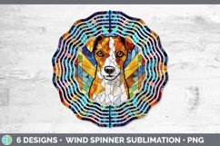 Stained Glass Jack Russell Terrier Dog Wind Spinner | Sublim Product Image 4