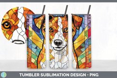 Stained Glass Jack Russell Terrier Dog Tumbler | Sublimation Product Image 3
