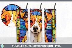 Stained Glass Jack Russell Terrier Dog Tumbler | Sublimation Product Image 4