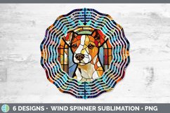 Stained Glass Jack Russell Terrier Dog Wind Spinner | Sublim Product Image 6