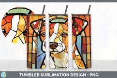 Stained Glass Jack Russell Terrier Dog Tumbler | Sublimation Product Image 5