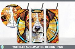 Stained Glass Jack Russell Terrier Dog Tumbler | Sublimation Product Image 6