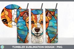 Stained Glass Jack Russell Terrier Dog Tumbler | Sublimation Product Image 7