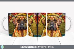 Stained Glass Mastiff Dog Mug Wrap | Sublimation Coffee Cup Product Image 2