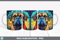 Stained Glass Mastiff Dog Mug Wrap | Sublimation Coffee Cup Product Image 5