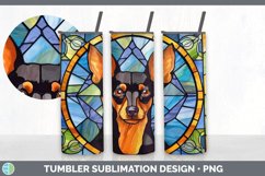 Stained Glass Miniature Pinscher Dog Tumbler | Sublimation 2 Product Image 2