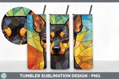 Stained Glass Miniature Pinscher Dog Tumbler | Sublimation 2 Product Image 3
