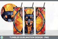 Stained Glass Miniature Pinscher Dog Tumbler | Sublimation 2 Product Image 4