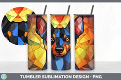 Stained Glass Miniature Pinscher Dog Tumbler | Sublimation 2 Product Image 5