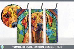 Stained Glass Rhodesian Ridgeback Dog Tumbler | Sublimation Product Image 2
