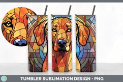 Stained Glass Rhodesian Ridgeback Dog Tumbler | Sublimation Product Image 3