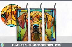 Stained Glass Rhodesian Ridgeback Dog Tumbler | Sublimation Product Image 5