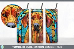 Stained Glass Rhodesian Ridgeback Dog Tumbler | Sublimation Product Image 6