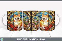 Stained Glass Shiba Inu Dog Mug Wrap | Sublimation Coffee Cu Product Image 6