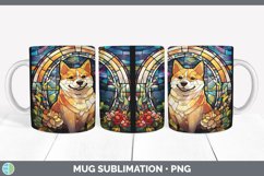 Stained Glass Shiba Inu Dog Mug Wrap | Sublimation Coffee Cu Product Image 7