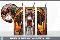 Stained Glass Shorthaired Pointer Dog Tumbler | Sublimation Product Image 2