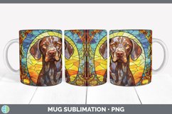 Stained Glass Shorthaired Pointer Dog Mug Wrap | Sublimation Product Image 3