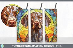 Stained Glass Shorthaired Pointer Dog Tumbler | Sublimation Product Image 3
