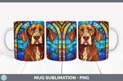 Stained Glass Shorthaired Pointer Dog Mug Wrap | Sublimation Product Image 4